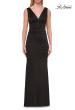 Picture of: Metallic Jersey Gown with V-Neckline and Low Back in Black, Style: 33425, Detail Picture 5