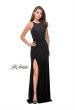 Picture of: Sparkling Velvet Prom Dress with Rhinestone Beading in Black, Style: 25679, Detail Picture 6