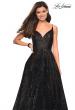 Picture of: Unique Sequin Prom Gown with Sweetheart Neckline in Black, Style: 27199, Detail Picture 6