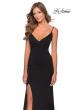Picture of: Long Jersey Prom Dress with Cut Out Open Back in Black, Style: 28567, Detail Picture 6