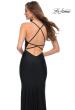 Picture of: Long Jersey Gown with Rhinestones Throughout in Black, Style 29935, Detail Picture 6