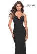 Picture of: Simple Jersey Dress with Low Open Back and Ruched Zipper in Black, Style: 31227, Detail Picture 6
