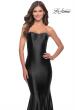 Picture of: Intricate Lace Up Back Liquid Jersey Mermaid Gown in Black, Style: 31321, Detail Picture 6