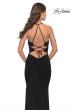 Picture of: Unique Cut Out Net Jersey Prom Dress in Black, Style: 31334, Detail Picture 6