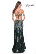 Picture of: Floral Embroidered and Sequin Print Gown with Lace Up Back in Black, Style: 31992, Detail Picture 6