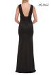Picture of: Metallic Jersey Gown with V-Neckline and Low Back in Black, Style: 33425, Detail Picture 6