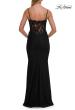 Picture of: Lace Corset Gown with Sheer Bodice and Rhinestones in Black, Style: 33774, Detail Picture 6