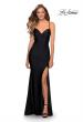Picture of: Form Fitting Prom Dress with Ruched Bow Bodice in Black, Style: 28536, Detail Picture 7