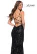 Picture of: Gorgeous Sequin Dress with V Neck and Open Back in Black, Style 29872, Detail Picture 7
