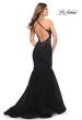 Picture of: Mermaid Tulle and Lace Jeweled Prom Dress in Black, Style: 30584, Detail Picture 7