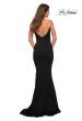 Picture of: Jersey Long Dress with Diamond Thin Straps in Black, Style: 30785, Detail Picture 7