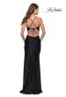 Picture of: Prom Dress with Side Cutouts and Open Tie Back in Black, Style: 30977, Detail Picture 7