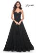 Picture of: A-Line Gown with Lace Lining and Beaded Embellishments in Black, Style: 31954, Detail Picture 7