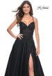 Picture of: A-Line Prom Dress with Sequin Lining and Illusion Top in Black, Style: 31986, Detail Picture 7