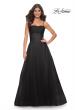 Picture of: A-line Square Neck Tulle Ballgown with Illusion Waist in Black, Style: 32017, Detail Picture 7