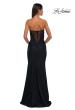 Picture of: Strapless Prom Dress with Unique Rhinestone Design Top in Black, Style: 32961, Detail Picture 7