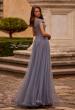 Picture of: Long Tulle Gown with Lace Bodice and Pockets, Style: 26893, Back Picture