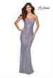 Picture of: Multi Colored Long Sequined Prom Dress with Cutouts in Blue Multi, Style: 28724, Detail Picture 1