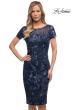 Picture of: Short Beaded Lace Dress with Illusion Top and Sleeves, Style: 29959, Detail Picture 2