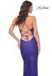 Picture of: Stunning Long Gown with Rhinestone Embellished Fishnet in Blue, Style: 31929, Detail Picture 15