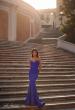 Picture of: Simple Jersey Mermaid Prom Dress with Structured Hem in Blue, Style: 32289, Detail Picture 2