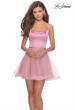 Picture of: Short Tulle Homecoming Dress with Scoop Neck in Blush, Style: 28156, Detail Picture 1