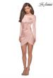 Picture of: Long Sleeve Dress with Wrap Skirt and Open Back in Blush, Style: 28192, Detail Picture 1