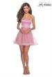 Picture of: Short Tulle Homecoming Dress with Scoop Neck in Blush, Style: 28156, Detail Picture 4