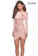 Picture of: Long Sleeve Dress with Wrap Skirt and Open Back in Blush, Style: 28192, Detail Picture 6