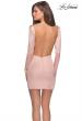 Picture of: Long Sleeve Dress with Wrap Skirt and Open Back in Blush, Style: 28192, Detail Picture 7