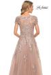 Picture of: Gorgeous Lace and Tulle Gown with Full Skirt and Sleeves in Pink, Style: 29829, Detail Picture 2