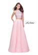 Picture of: Mikado Two Piece A-line Dress with Metallic Beading in Blush, Style: 25705, Main Picture