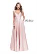 Picture of: A-Line Ball Gown with V Open Back and Pockets in Blush, Style: 26015, Main Picture