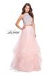 Picture of: Two Piece Prom Gown with Ruffle Tulle Skirt and Beading in Blush, Style: 26077, Main Picture