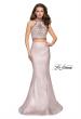 Picture of: Beaded Two Piece Mermaid Prom Dress with Open Back in Blush, Style: 26255, Main Picture