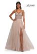 Picture of: Tulle A-line Prom Dress with Rhinestone Detail on Corset Top in Blush, Style: 32675, Detail Picture 9
