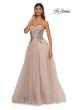 Picture of: Tulle A-line Prom Dress with Beautiful Rhinestone Side Detail in Blush, Style: 32767, Detail Picture 9