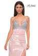 Picture of: Metallic Jersey Ruched Prom Dress with Rhinestone Bodice in Blush , Style 32793, Detail Picture 9