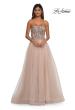 Picture of: A-line Tulle Prom Dress with Stunning Floral Beaded Design in Blush, Style: 32862, Detail Picture 9