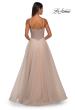 Picture of: Tulle A-line Prom Dress with Rhinestone Detail on Corset Top in Blush, Style: 32675, Detail Picture 10
