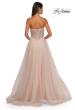 Picture of: Strapless A-line Tulle Dress with Floral Waist Detail in Blush, Style: 32789, Detail Picture 15