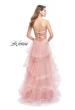 Picture of: Long Tulle Gown with Sweetheart Neckline in Blush, Style: 25430, Back Picture