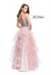 Picture of: Beaded Bodice Ball Gown with Tulle Skirt in Blush, Style: 26223, Back Picture