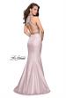 Picture of: Beaded Two Piece Mermaid Prom Dress with Open Back in Blush, Style: 26255, Back Picture
