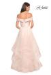 Picture of: Elegant Off the Shoulder Tulle Layered Ball Gown in Blush, Style: 27224, Back Picture