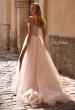 Picture of: Beautiful A-line Tulle Prom Dress with Pearl and Rhinestone Bodice in Blush , Style: 32875, Back Picture