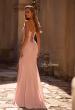 Picture of: Pastel Prom Dress with Metallic Fabric and Lace Up Back in Blush , Style: 32964, Back Picture