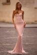 Picture of: Gorgeous Corset Style Prom Dress with Rhinestone Fabric in Blush , Style: 33019, Back Picture