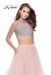 Picture of: Long Sleeve Two Piece Dress with Tulle Ruffle Skirt in Blush, Style: 25555, Detail Picture 1