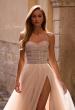 Picture of: Beautiful A-line Tulle Prom Dress with Pearl and Rhinestone Bodice in Blush , Style: 32875, Detail Picture 1